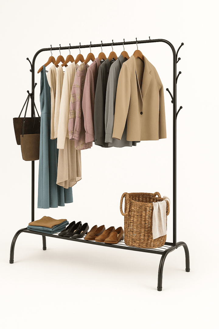 Portant à vêtements noir en métal - L'industrie du porte manteau