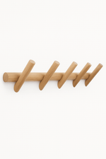 L'industrie du porte manteau 5 Hook Porte Manteau Mural Bois Design